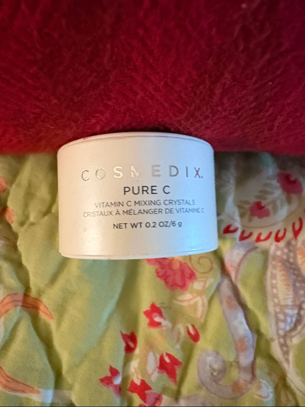 COSMEDIX Pure C White Jar with Silver Lettering